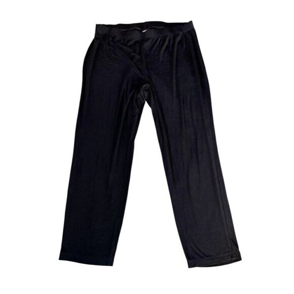 Chicos Travelers  Womens 3R (16/18R) Samba Black Straight Leg Pull On Pants - Picture 1 of 8